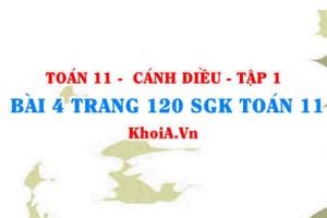 Bài 4 trang 120 SGK Toán 11 tập 1 Cánh Diều